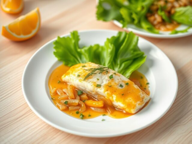 Noordzeetong in sinaasappelsaus