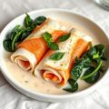 Noordzeetong met gerookte zalm en basilicum