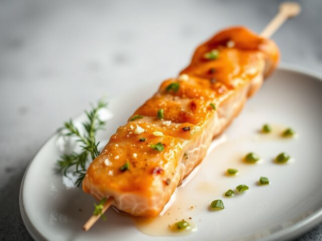 Noorse zalm kebab