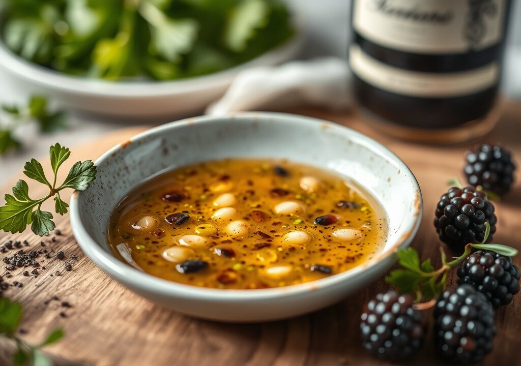 Oester vinaigrette, AI-gegenereerde illustratie