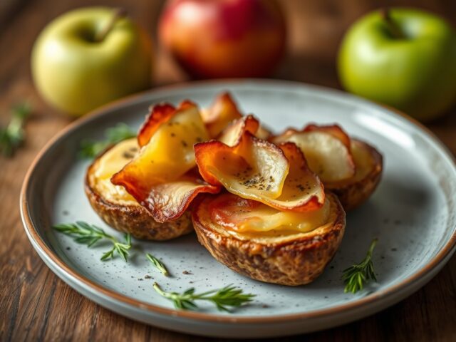 Oesters met appel — AI-gegenereerde illustratie