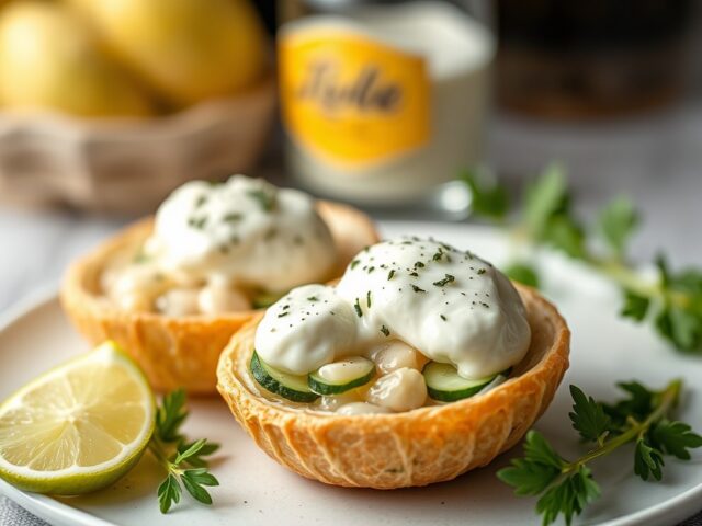 Oesters met komkommerschuim — AI-gegenereerde illustratie