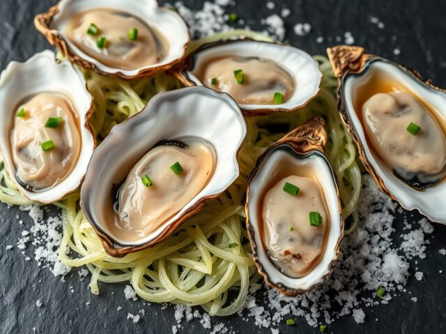 oesters op een preibedje