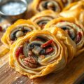 Oesterzwamstrudel met noten