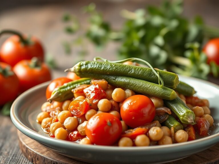Okra’s met Ui en Tomaat
