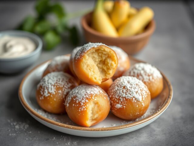 Oliebollen — AI-gegenereerde illustratie