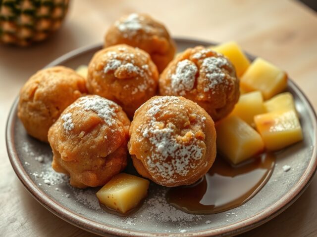 Oliebollen met ananas