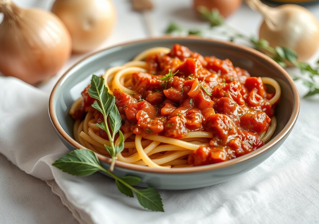 Oma’s pastasaus ofwel, AI-gegenereerde illustratie