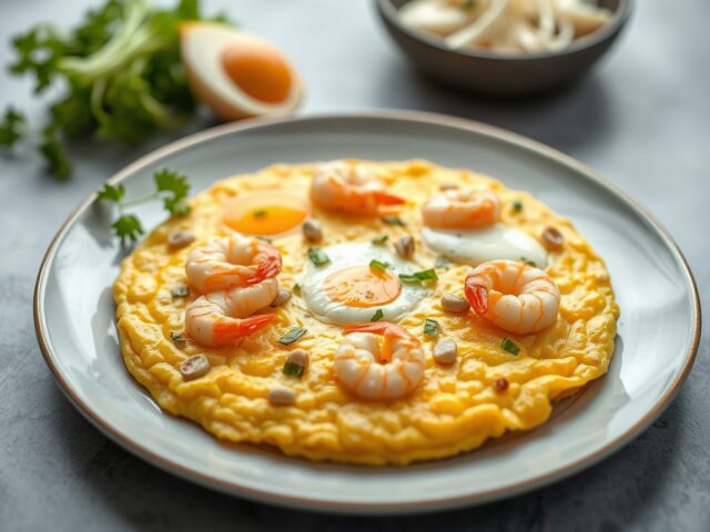 Omelet hapje (frittata) — AI-gegenereerde illustratie