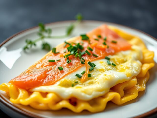 omelet met zalm