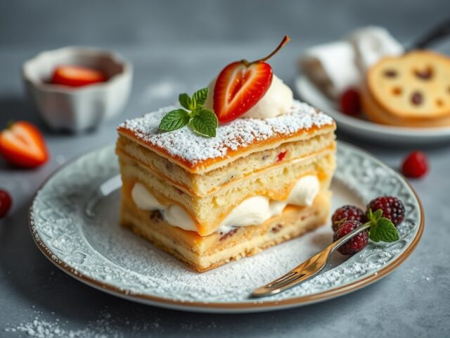 omelet vesuvius (brandende ijstaart)