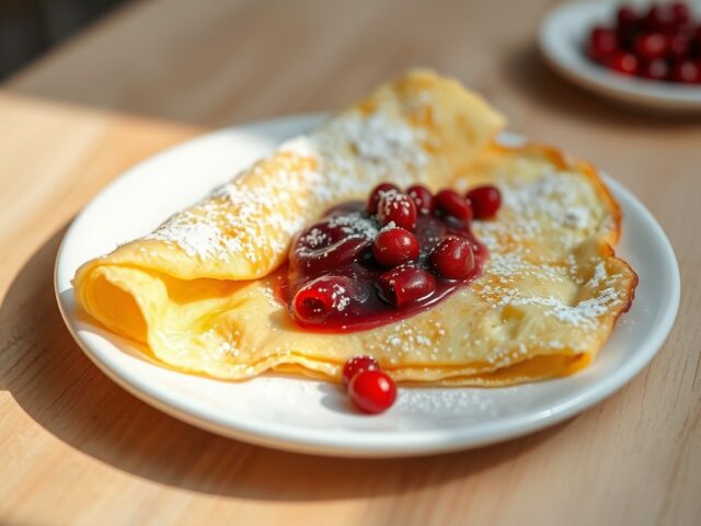 Omelette met aalbessen