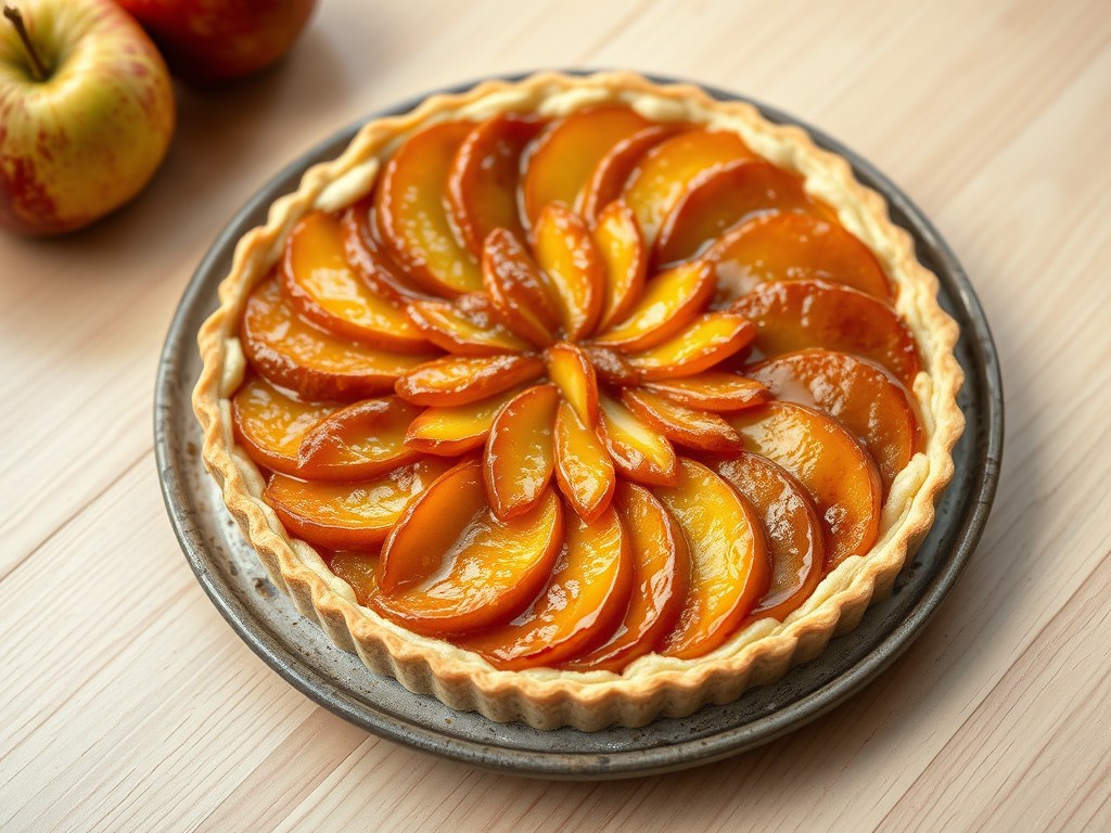 Omgekeerde appeltaart, AI-gegenereerde illustratie