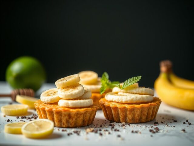 Omgekeerde bananentaartjes met advocaat