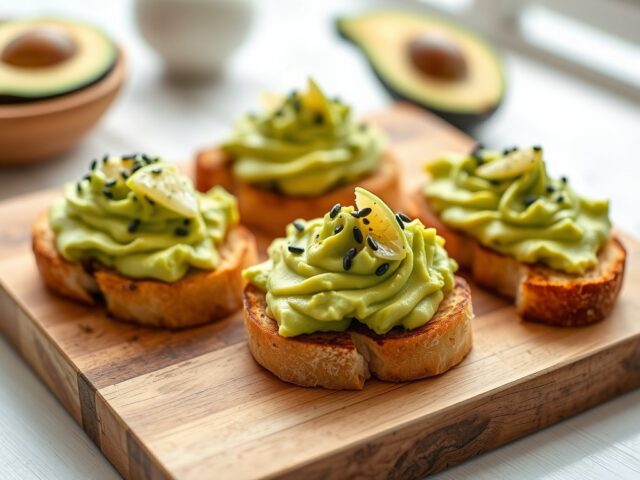 Ontbijt-bruschetta met avocado
