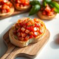 Ontbijt-bruschetta met tomaat
