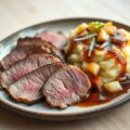 Op het vet gebakken eendenfilet, (zie opm)