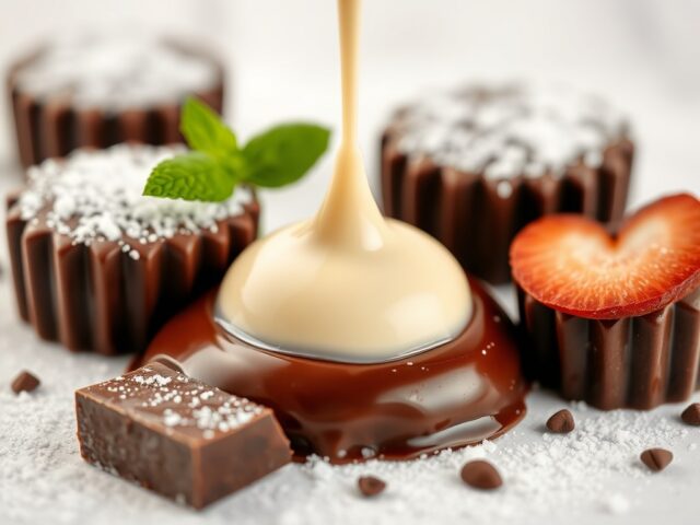 Orgasme van chocolade — AI-gegenereerde illustratie