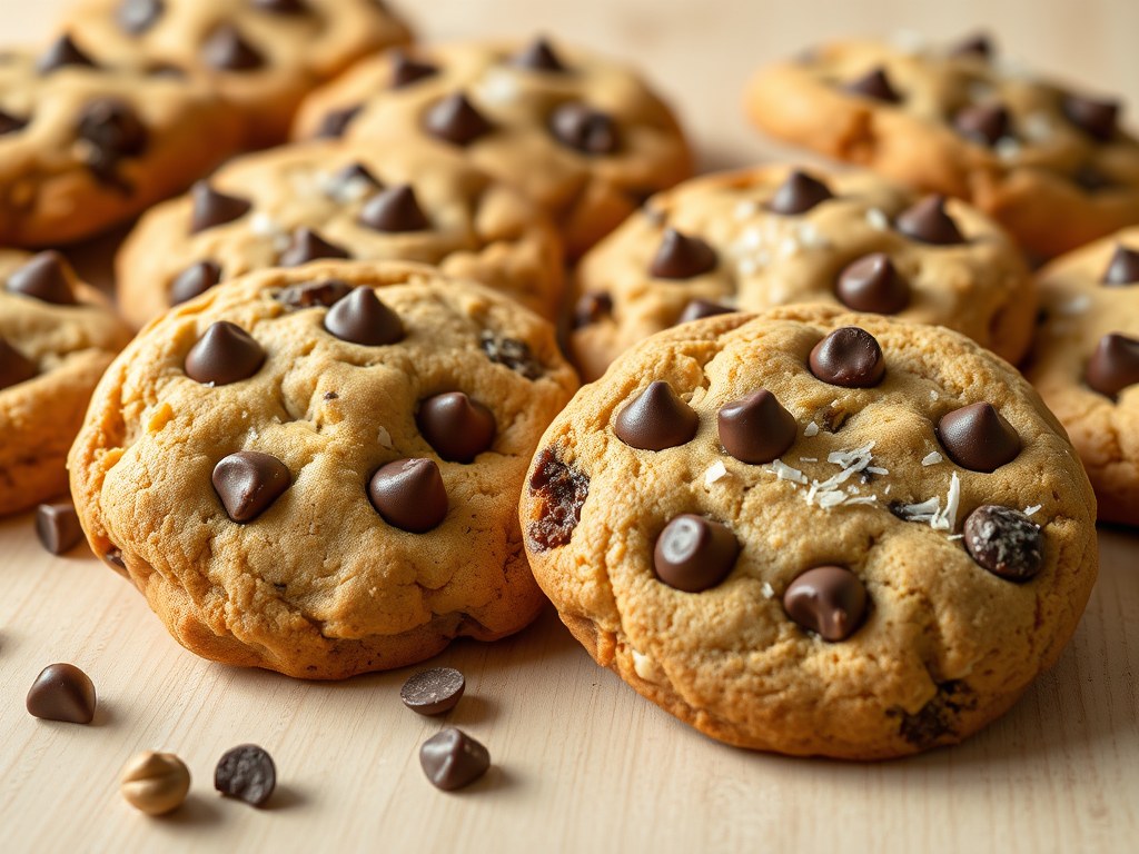 Originele chocolate-chipcookies, AI-gegenereerde illustratie