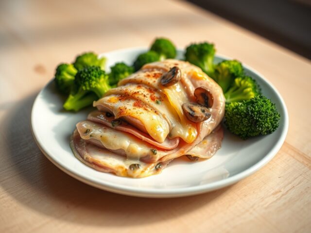 Orloff van parelhoen met champignons