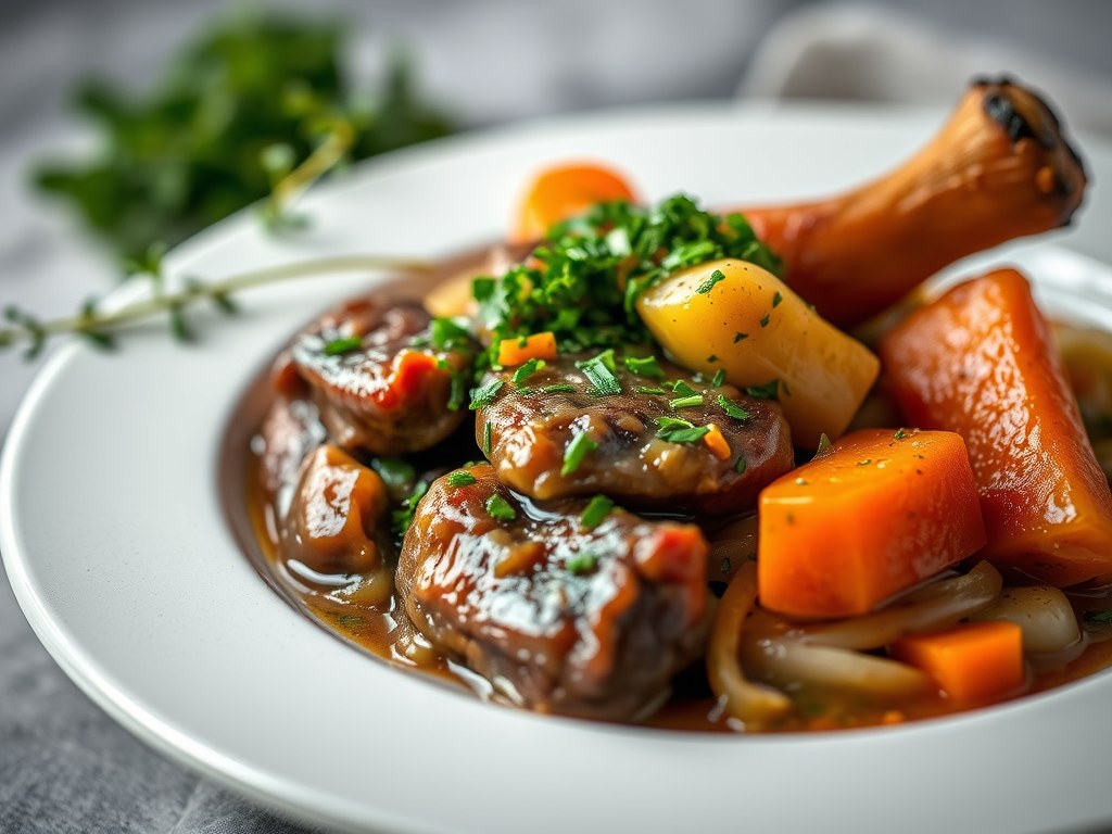 Ossobuco met gremolata, AI-gegenereerde illustratie