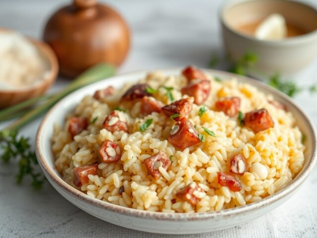 Oven risotto — AI-gegenereerde illustratie