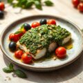 Ovenkabeljauw met pesto