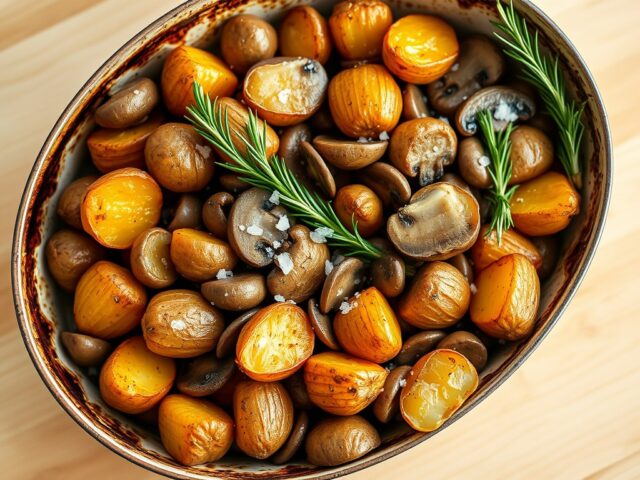Ovenkrieltjes met paddenstoelen