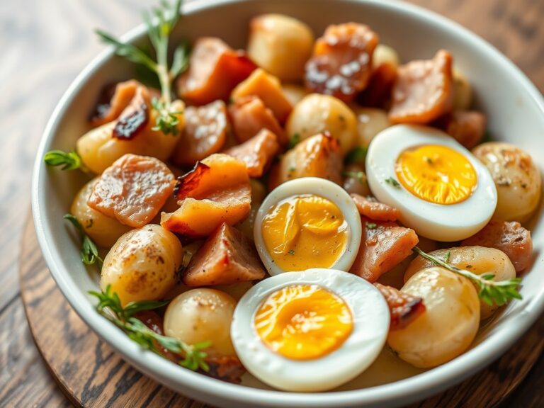 Ovenschotel met witlof, ham en eieren
