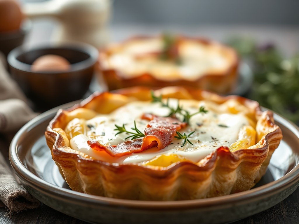 Ovenschotel van aardperen, AI-gegenereerde illustratie
