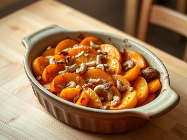 Ovenschotel van bataat met appel