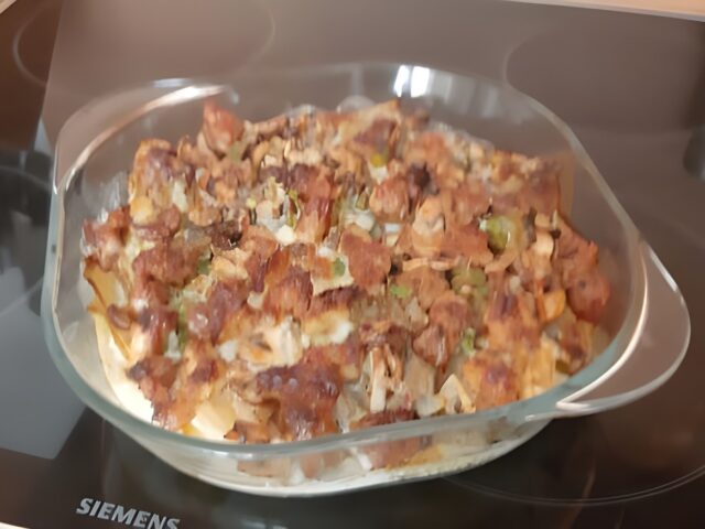 Ovenschotel witlof gekaramelliseerd met ham en gorgonzolaroom