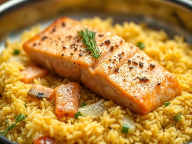 Ovenzalm met pittige prei