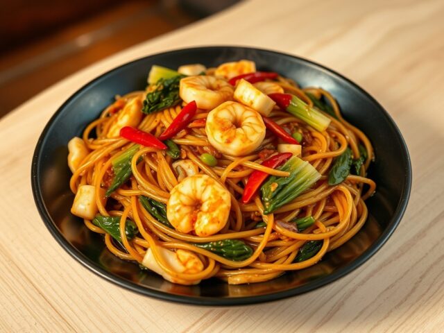 Pad See (Y)ew = Pad Siew (Rijstnoedels met Ei, Vlees en Zoetsaus)