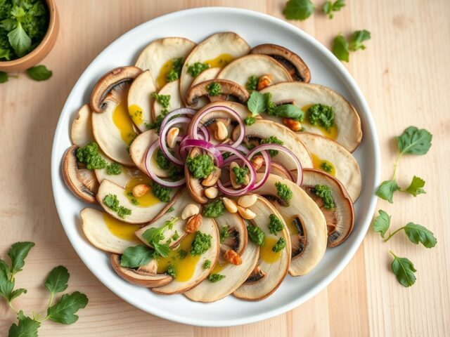 Paddenstoelen-carpaccio