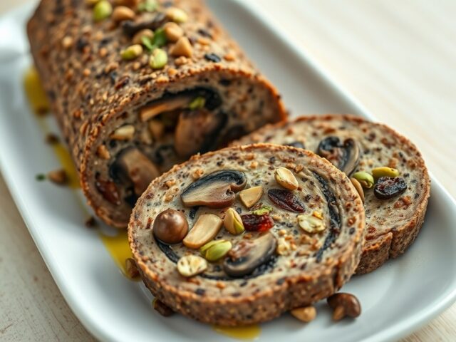 Paddenstoelenterrine met pistachenoten