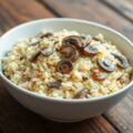 Paddestoelen met risotto