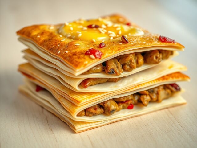 Paddestoelentompoes met curry en sesam