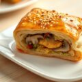 Paddestoelentompoes met curry en sesam