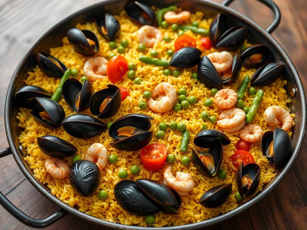 Paella, AI-gegenereerde illustratie