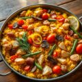 paella met kip en chorizo
