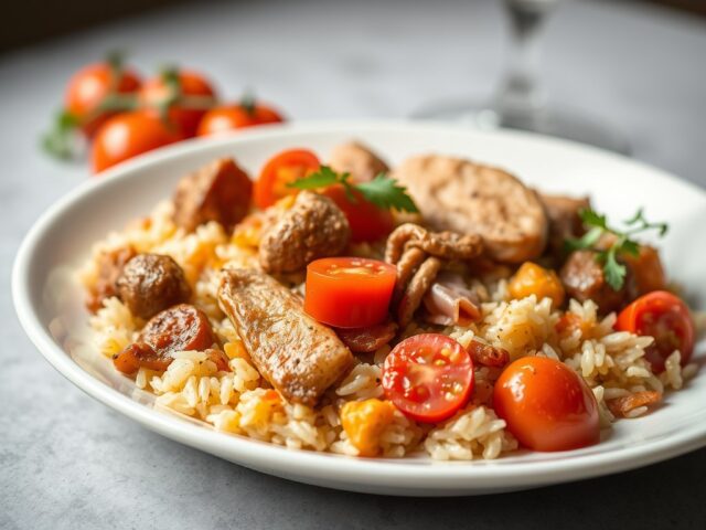 Paella van de arme man