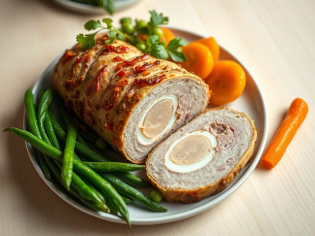 Pain de veau à la salde d’artichauts