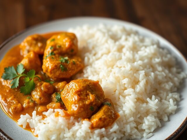 Pakistaanse curry met rijst