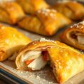 Pakketjes met kip, paprika en brie