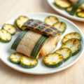 Paling in gegrilde courgette