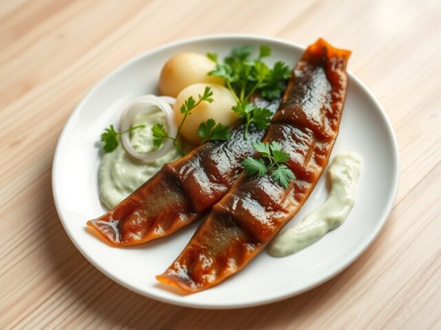 Palingfilets met waterkersmayonaise