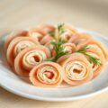 Palingmousse in zalmrolletjes