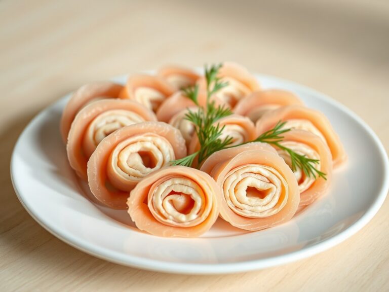 Palingmousse in zalmrolletjes