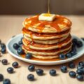 Pancakes met blauwe bessen